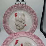 4 Home Essentials Rooster Dinner Plates Basic Porcelana Chickens 10-5/8" Across Used. Price: $25.89.