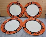 4 Vtg Halloween 11" Paper Plates Caspari Claire Murray Witches Owls Scarecrows Used. Price: $29.99.