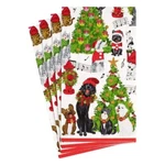 Caspari Guest Towel Napkins - Caroling Pets New. Price: $7.95.