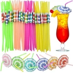 Alink 100 Pcs Straws, Long Cocktail Drink Fancy Flower Bar New. Price: $16.11.