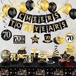 Zonon 70TH Birthday Party Table Decorations For Women 35 Pcs Cheers To New. Price: $36.11.