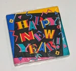 Vintage Amscan Brand Happy New Year Party Luncheon Napkins Sealed Pack Of 16. Price: $5.00.