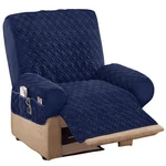 Collections Diamond-shape Quilted Stretch Cover Recliner, Navy. Price: $53.99.