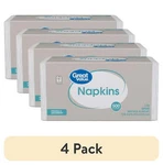 (4 Pack) Disposable Paper Napkins, White, 500 Count New. Price: $20.88.