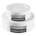 Tenyansen 100PCS White Plastic For Party, Heavy Duty Disposable Plates... New. Price: $45.41.