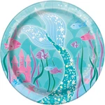 Unique Tableware Mermaid Dessert Party Paper Plates, 7", 8 Ct, Multicolor New. Price: $11.10.