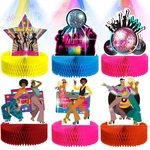 6 Pcs 70S Party Decorations Supplies Disco Honeycomb Centerpieces Paper 80S 90S New. Price: $20.92.