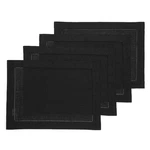 Solino Home Linen Placemats Black 14 X 19" Set Of For Fall - Classic Hemstitch New. Price: $64.99.