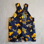Vintage Jungle Party Navy Blue Animal Print Shortall Overalls 12 Months Cotton Pre-owned. Price: $29.16.