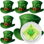 St. Patrick's Day Leather Placemats Set Of 6, 12 14INCH Green Hats Shaped New. Price: $23.99.