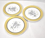 Lot Of 30 Amscan Happy Birthday! Metallic Gold Luncheon Dessert Plates 7.5" New. Price: $6.05.