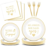 200PCS Happy Engagement Party Supplies Plates Napkins She Said Yes... New. Price: $46.79.