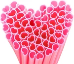 50PCS Heart Shaped Pink Straws 8MM Individually Wrapped Disposable Drinking New. Price: $19.99.