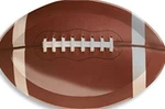 Creative Converting Football Shaped Plastic Tray, 17", Brown - New. Price: $13.99.