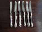 Antique Silver Plated Kay & Co. Worcester Flatware Set Of 6 Knives England Used. Price: $61.62.