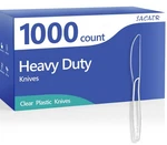Sacatr 1000 Count Heavy Duty Plastic Knives Disposable, Bpa-free Clear Plasti... New. Price: $61.99.