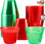 Joyin 36 Pcs Clear Disposable Christmas Red & Green Plastic Cups New. Price: $24.28.