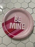 Amscan (8) Valentine Be Mine Paper Plates 6.75 Inch Pink New. Price: $8.50.