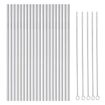 25 Piece Set Stainless Steel Straws Ultra Long 10.5 Inch Drinking Metal Straw... New. Price: $16.97.