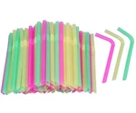 Jumbo Flexible Smoothie Plastic Straws 100 Pcs Assorted Colors Large Bendable New. Price: $17.99.
