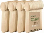 100% Natural Disposable Bamboo Wooden Spoons 5.5" Inch (200 Pack) Compostable New. Price: $22.27.