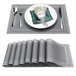 Bxzandya Placemats Set Of 8,WASHABLE,HEAT Stain 8PCS 12"WX18"L, Dark Gray New. Price: $26.76.