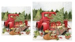 Boston International Cocktail And Lunch Christmas Delivery Napkins, Red Truck New. Price: $16.99.