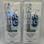 Gir: Get It Right Reusable Silicone Straws W/ Case Traveler Size Lot Of 2 New. Price: $9.00.