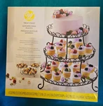 3-TIER Coated Black Metal Dessert/appetizer Treat Stand Set By Wilton Used. Price: $28.00.