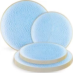 Organic Hammered Dusty Blue Plates Disposable, (32 Ct) 7" & 10" Clear Pl... New. Price: $32.17.