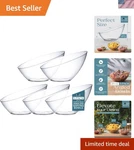 Set Of 5 Crystal Clear Disposable Serving Bowls - Perfect For Parties & Salads New. Price: $29.99.