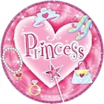 Amscan Princess Paper Prismatic Dinner Plates Pink Birthday 8CT Size 7" New. Price: $7.99.