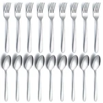 24 Pcs Silverware Set - Stainless Steel Forks And Spoons Home Kitchen New. Price: $27.40.