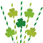 Jarthenaamcs St. Patrick's Day Paper Straws 3 Colors 7.8 X 0.2INCH, Green New. Price: $27.99.