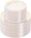 200PCS Clear Gold Plastic Plates - 100 Dinner & Dessert For Parties New. Price: $84.99.