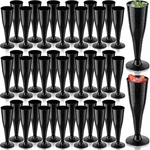 40 Pack Black Champagne Flutes Bulk 5 Oz Disposable Plastic Toastin... New. Price: $34.67.