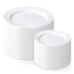 Flowercat 200PCS White Plastic Plates Disposable For Party - Heavy Dut... New. Price: $96.98.