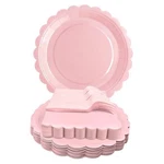 Paper Plates And Napkins,inch Scalloped Disposable Dessert 7 Pink New. Price: $21.17.