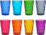 Acrylic Optix Mini Plastic Reusable Drinking Glasses 8-OUNCE, Jewel Tone New. Price: $24.64.