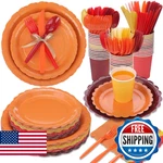 Ziliny 350 Pcs Fall Thanksgiving Plates And Napkins, Guest Autumn Party Suppl New. Price: $56.42.