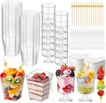 430 Pack Clear Dessert Cups Set With Spoons & Cocktail Picks, 5OZ Round Shooters New. Price: $44.99.