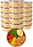 Disposable Kraft Salad & Soup Paper Bowls W/ Lids Food Containers Meal Prep New. Price: $18.49.