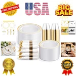 350-PIECE Gold Disposable And Cutlery Set 10.25" Dinner Plates, 7.5... New. Price: $82.39.