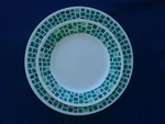 Corelle Precious Colours Emerald Green Mosaic Set 7 3 Salad Plates 4 Dinner Unspecified. Price: $79.99.
