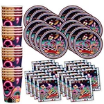 50'S Diner Birthday Party Supplies Set Plates Napkins Cups Tableware Kit For 16 New. Price: $27.34.