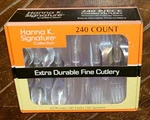 240CT Clear Extra Durable Fine Cutlery (80 Forks, Knives Spoons) #80205 New. Price: $24.99.