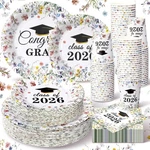 Hsei 250 Pcs Wildflower Graduation Disposable Plates And Napkins Floral Congr... New. Price: $44.63.