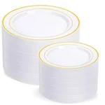 I00000 200 Pcs Gold Plastic Plates - Disposable Party Include 100 Dinn... New. Price: $66.49.