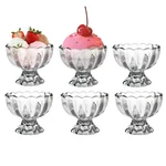 Chpindam Vintage Glass Dessert Bowls, Ice Cream Cups, 5OZ 6PCS, Transparent New. Price: $27.46.