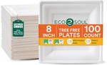 Eco Soul Compostable Square Paper Plates 100 Pack New. Price: $35.21.